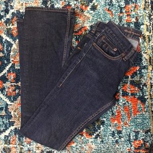 Dark washed Ted Baker flare jeans
